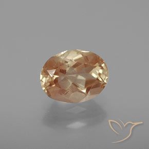 Andésine labradorite doré naturelle coupe ovale, 1,90 ct, transparent