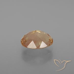 Andésine labradorite doré naturelle coupe ovale, 1,90 ct, transparent