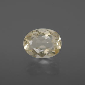 Andésine labradorite jaune naturelle coupe ovale, 1,87 ct, transparent