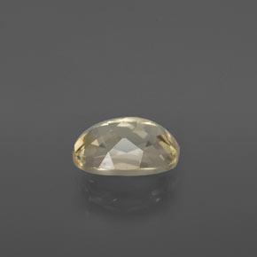 Andésine labradorite jaune naturelle coupe ovale, 1,87 ct, transparent