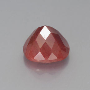 Andésine labradorite rouge naturelle coupe coussin, 2,38 ct, translucide