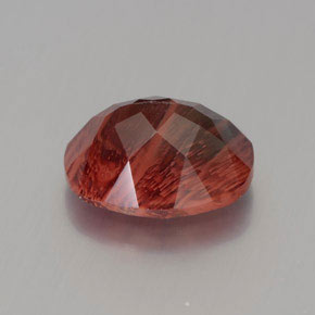 Andésine labradorite rouge naturelle coupe ovale, 2,60 ct, translucide