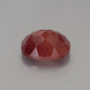 Andésine labradorite rouge naturelle coupe ovale, 1,96 ct, translucide