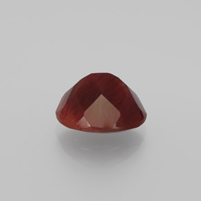Andésine labradorite rouge naturelle coupe ovale, 2,12 ct, translucide