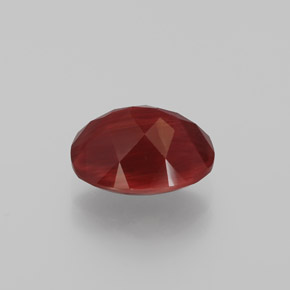 Andésine labradorite rouge naturelle coupe ovale, 2,10 ct, translucide