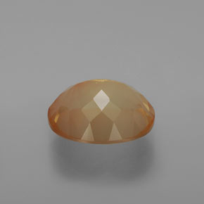 Labradorite andésine Miel Orange naturelle Coupe ovale, 4.39 ct, Transparent