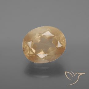 3.52ct Naturel Doré pêche léger Labradorite andésine, ovale, Transparent