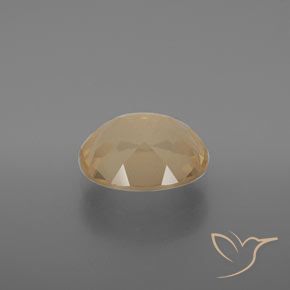 Labradorite andésine Doré pêche léger naturelle ovale, 3.52 ct, Transparent
