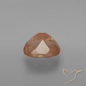 Labradorite andésine Orange pamplemousse naturelle ovale, 3.54 ct, Transparent