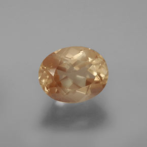 Andésine labradorite doré naturelle coupe ovale, 2,90 ct, transparent