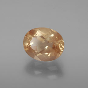 Andésine labradorite doré naturelle coupe ovale, 2,90 ct, transparent
