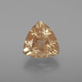 Andésine labradorite orange naturelle trillion, 3,11 ct, transparent