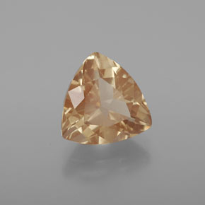 Andésine labradorite orange naturelle trillion, 3,11 ct, transparent