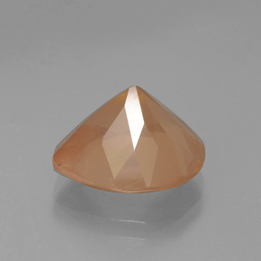 Andésine labradorite orange naturelle en forme de poire, 5,53 ct, transparent