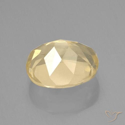 Andésine labradorite doré naturelle coupe ovale, 3,83 ct, transparent