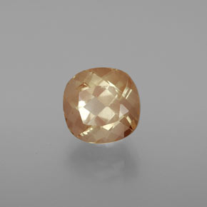 Andésine labradorite orange naturelle coupe coussin, 3,12 ct, transparent