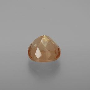 Andésine labradorite orange naturelle coupe coussin, 3,12 ct, transparent