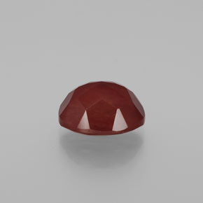 Labradorite andésine Miel Rouge naturelle Coupe ovale, 4.09 ct, Translucide