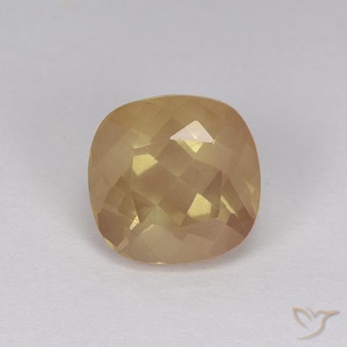 2.98ct Naturel Orange doré Labradorite andésine, Coussin, Transparent