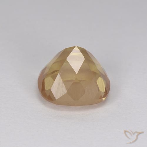Labradorite andésine Orange doré naturelle Coussin, 2.98 ct, Transparent