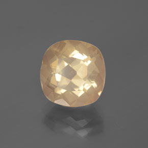 Labradorite andésine Miel Orange naturelle Coupe coussin, 3.93 ct, Transparent