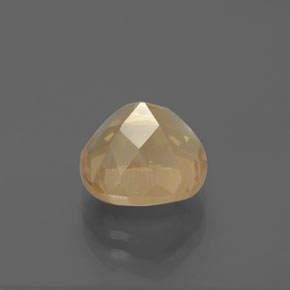 Labradorite andésine Miel Orange naturelle Coupe coussin, 3.93 ct, Transparent