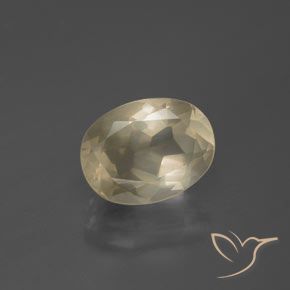 Labradorite andésine Crème naturelle ovale, 2.51 ct, Transparent