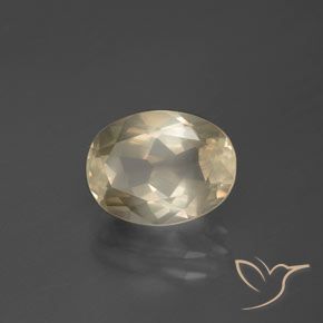 Labradorite andésine Crème naturelle ovale, 2.51 ct, Transparent