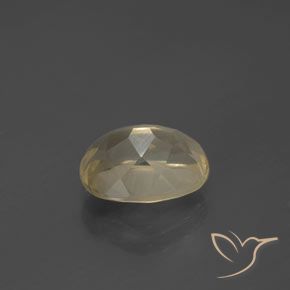 Labradorite andésine Crème naturelle ovale, 2.51 ct, Transparent
