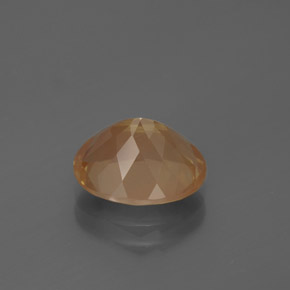 Andésine labradorite orange naturelle coupe ovale, 2,68 ct, transparent
