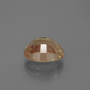 Labradorite andésine Orange-doré naturelle Coupe ovale, 2.98 ct, Transparent