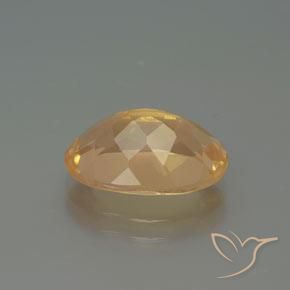 Labradorite andésine Doré pêche léger naturelle ovale, 3.82 ct, Transparent