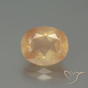 Labradorite andésine Doré pêche léger naturelle ovale, 4.31 ct, Transparent