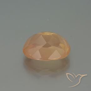 Labradorite andésine Doré pêche léger naturelle ovale, 4.31 ct, Transparent