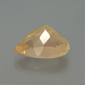 Labradorite andésine Miel Orange naturelle En forme de poire, 5.09 ct, Transparent