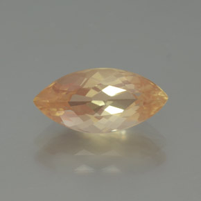 Andésine labradorite orange naturelle marquise, 1,96 ct, transparent