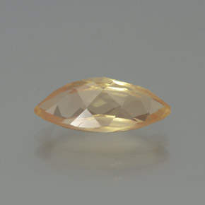 Andésine labradorite orange naturelle marquise, 1,96 ct, transparent