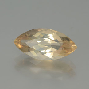Andésine labradorite orange naturelle marquise, 2,18 ct, transparent