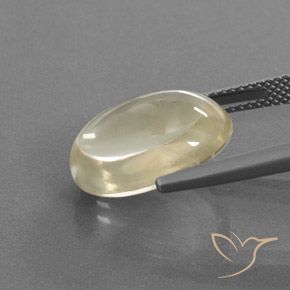 Labradorite andésine Crème naturelle ovale, 10.97 ct, Transparent