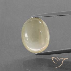Labradorite andésine Crème naturelle ovale, 9.15 ct, Transparent