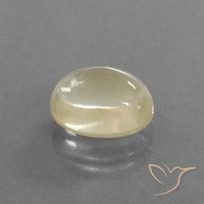 Labradorite andésine Crème naturelle ovale, 9.15 ct, Transparent