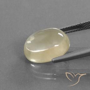 Labradorite andésine Crème naturelle ovale, 9.15 ct, Transparent