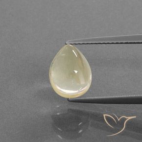 3.06ct Naturel Doré léger Labradorite andésine, En forme de poire, Transparent