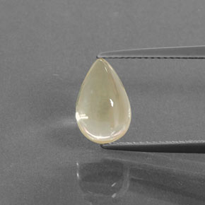Andésine labradorite jaune naturelle en forme de poire, 3,28 ct, transparent