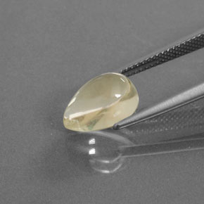 Andésine labradorite jaune naturelle en forme de poire, 3,28 ct, transparent