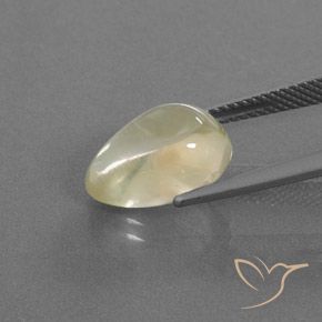 Labradorite andésine Crème naturelle En forme de poire, 5.25 ct, Transparent