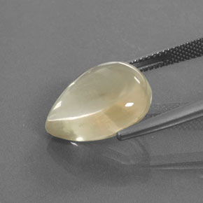 Andésine labradorite or naturelle en forme de poire, 8,93 ct, transparent