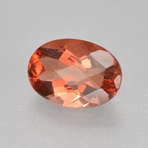 Andésine labradorite rouge naturelle coupe ovale, 0,70 ct, VVS-VS