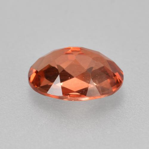 Andésine labradorite rouge naturelle coupe ovale, 0,70 ct, VVS-VS