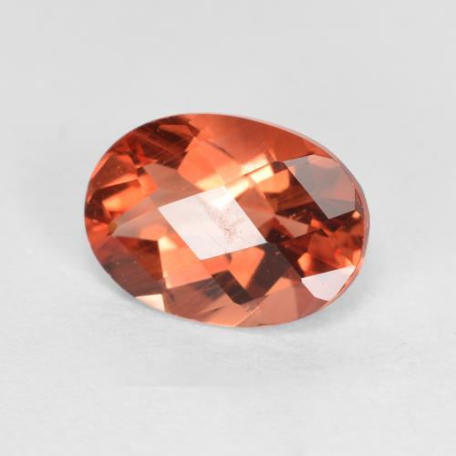 Andésine labradorite rouge naturelle coupe ovale, 0,72 ct, VVS-VS